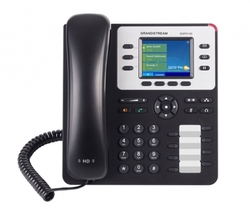 Grandstream - IP telefon, barevný LCD, 3x SIP účty, 3x linky, 2x RJ45 Gb, POE, 4x prog. tl., 8x BLF