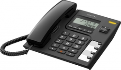 Alcatel - analogový telefonní přístroj s LCD displejem v černém provedení